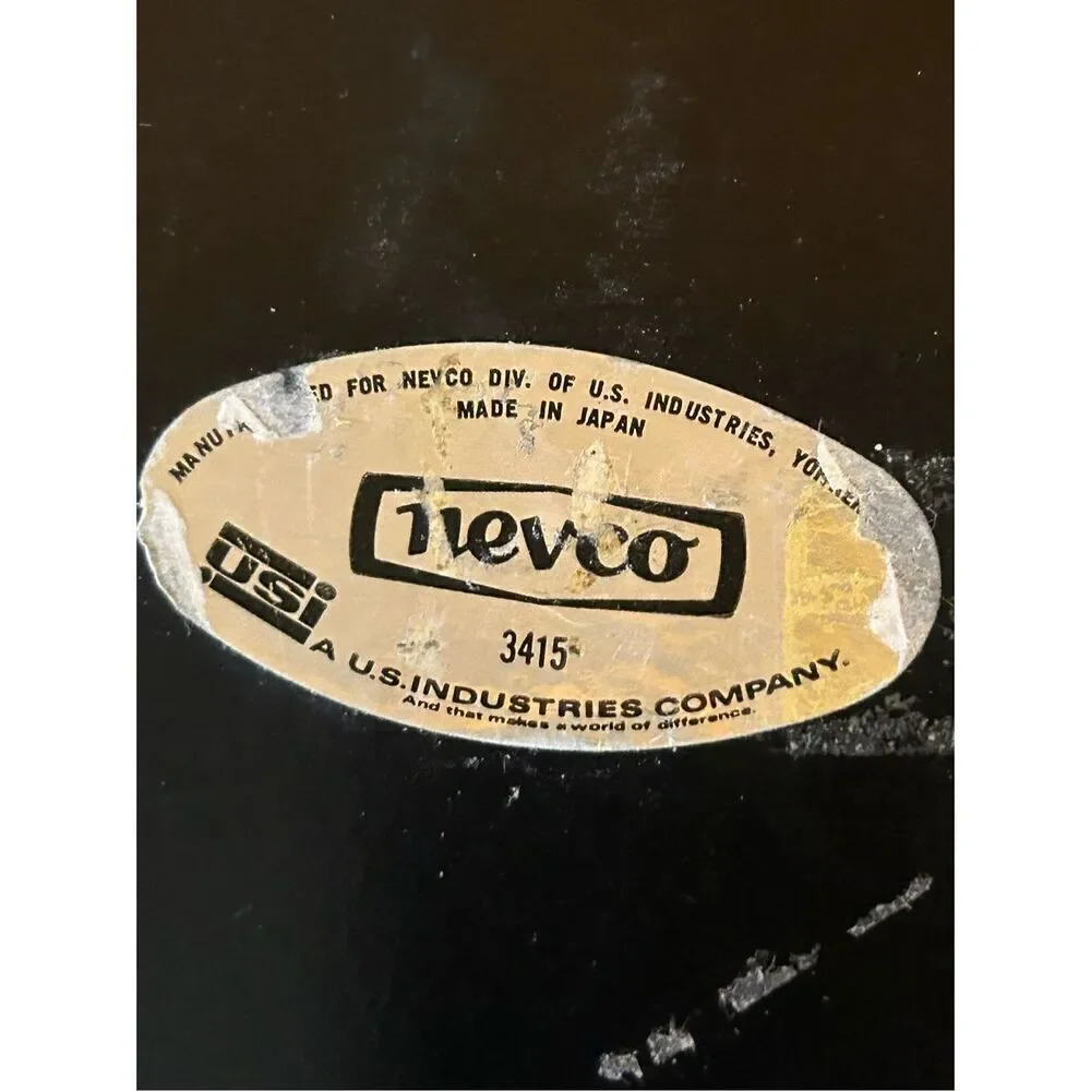 Nevco 3415 Curve Edge Rectangle Tray Fruit Motif Plastic VTG Faux Rattan Japan (